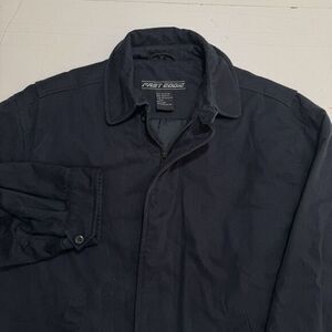 VINTAGE Fast‎ Eddie Jacket Men's XL Dark Blue 90s Zip Up